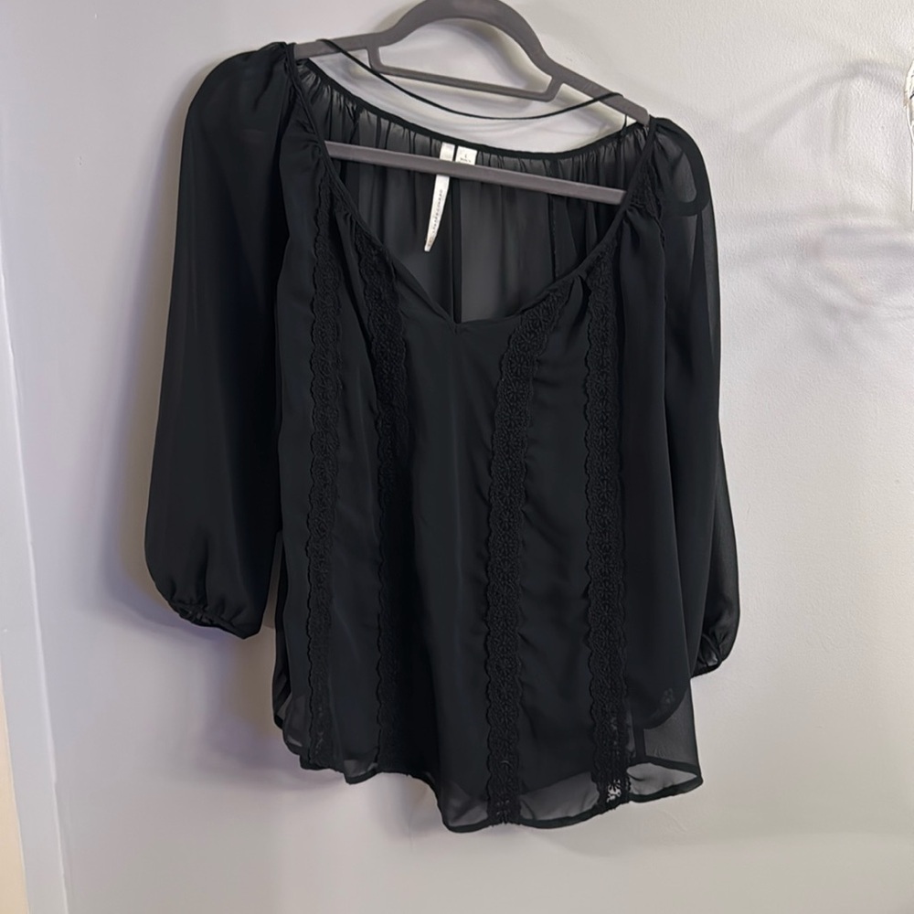 Black sheer top